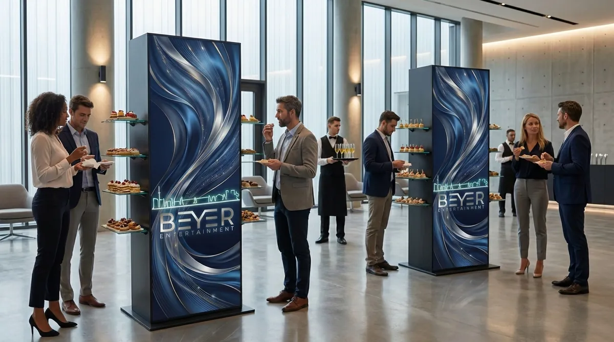 LED Serving Towers at event